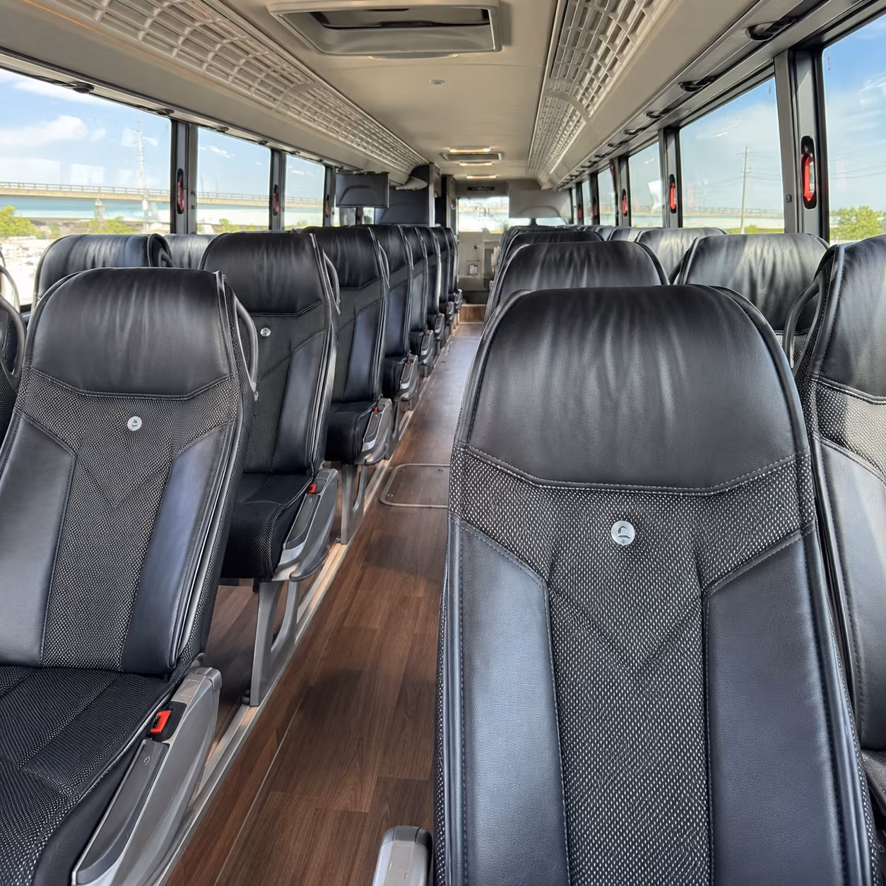 washington charter bus interior