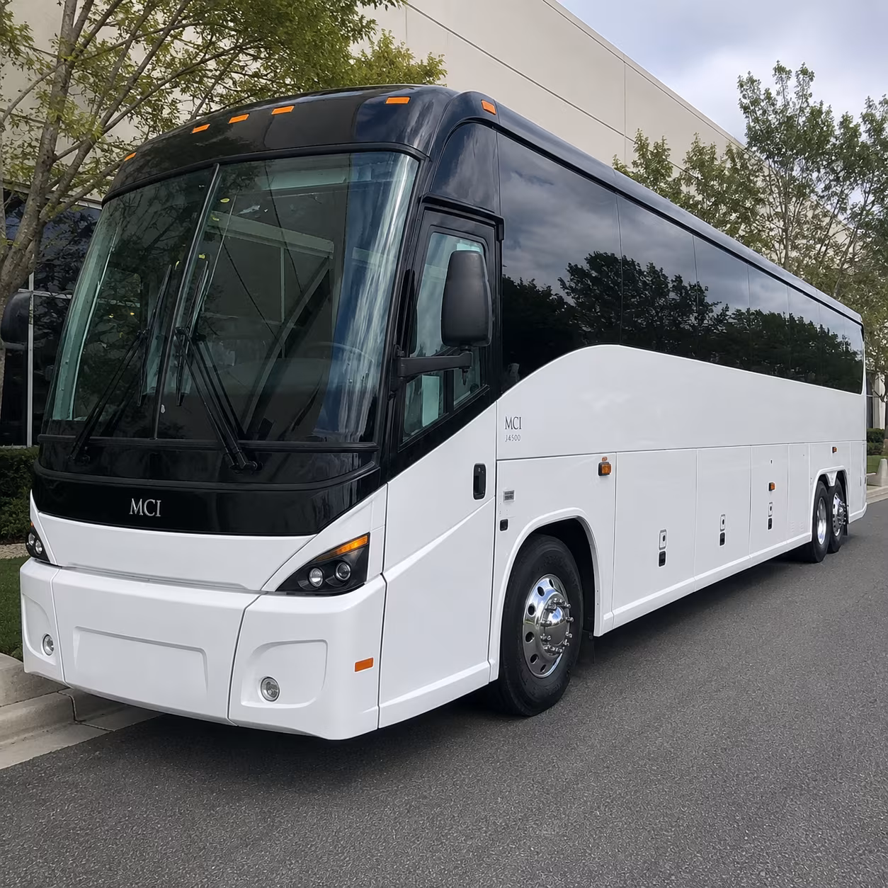 washington charter bus services exterior