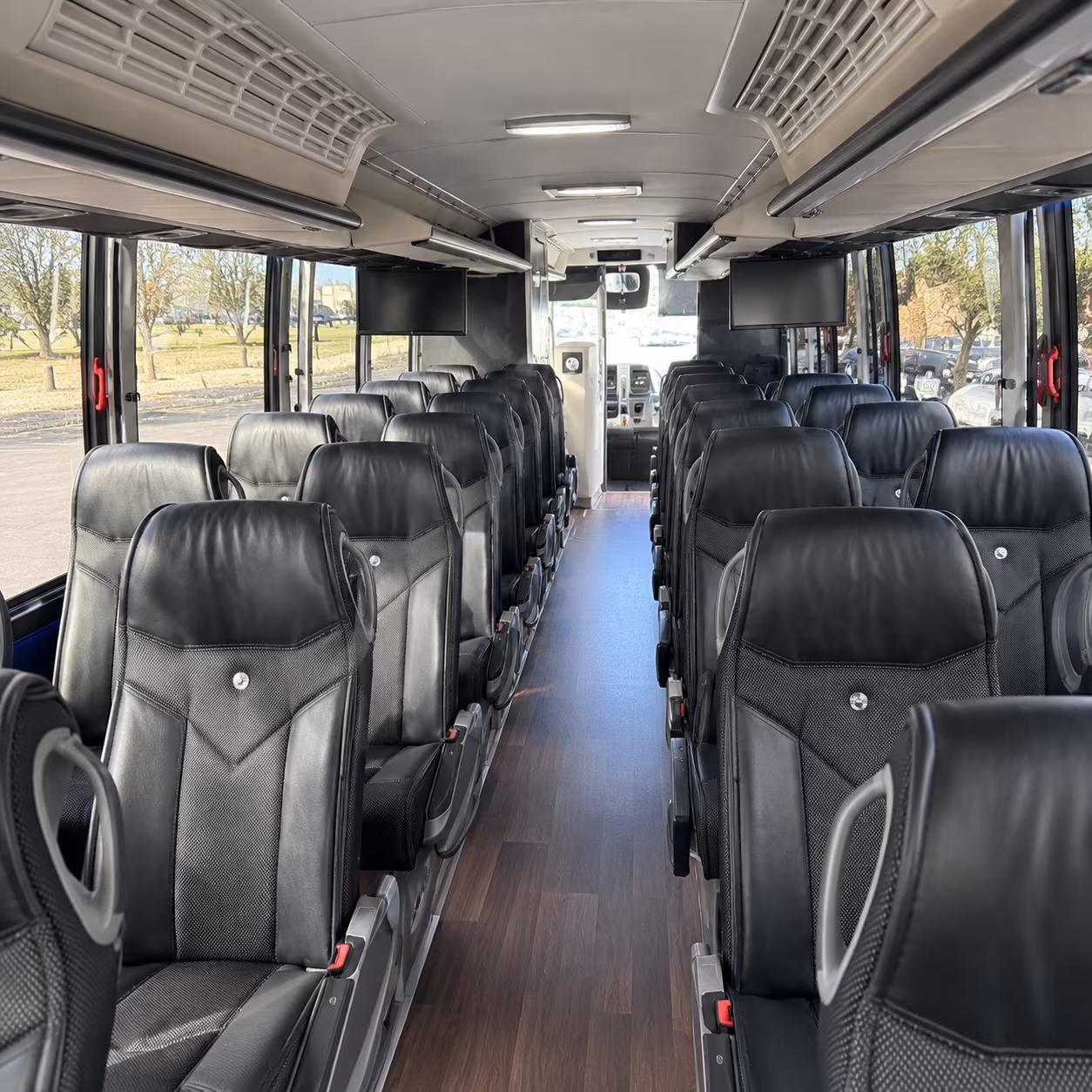 washington charter bus services interior